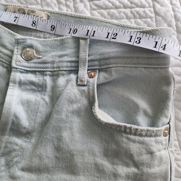 We the free free people distressed semi crop raw hem high rise button fly jeans - Picture 11 of 13